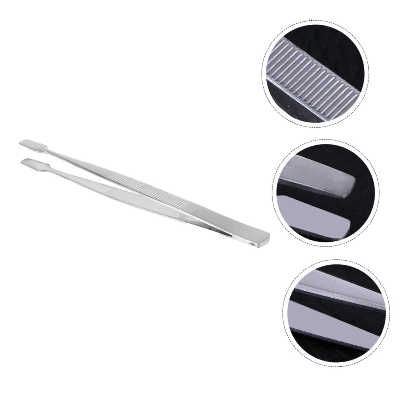 Professional Stainless Steel Eyelash Extension Tweezers Kit - Angled Lighted Gripper Tongs, DIY Lash Tech Tools with Custom Stickers for Salon & Home Use