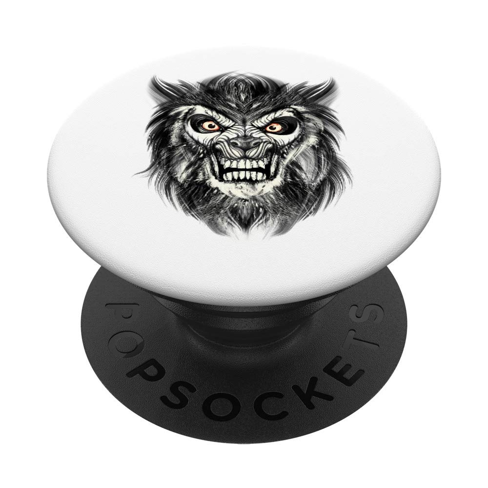 Werewolf Horror Movie Mythical Monster Creature PopSockets Grip and Stand for Phones and Tablets - Perfect for Halloween Decorations, Horror Fans, and Phone Accessories