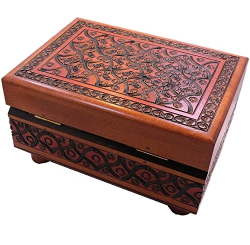 Handcrafted Artistic Wooden Puzzle Box - Unique Secret Storage for Jewelry & Keepsakes - Perfect for Gifts, Home Decor & Brain Teaser Games