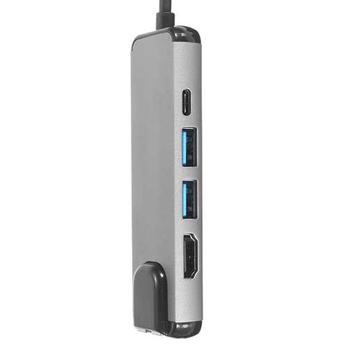 5-in-1 USB C Hub with Ethernet, 4K HDMI, 3 USB 3.0 Ports, 100W PD Charging for MacBook Pro/Air, iPad Pro, Windows Laptops - Perfect for Home Office, Online Meetings & Multi-Screen Workstations