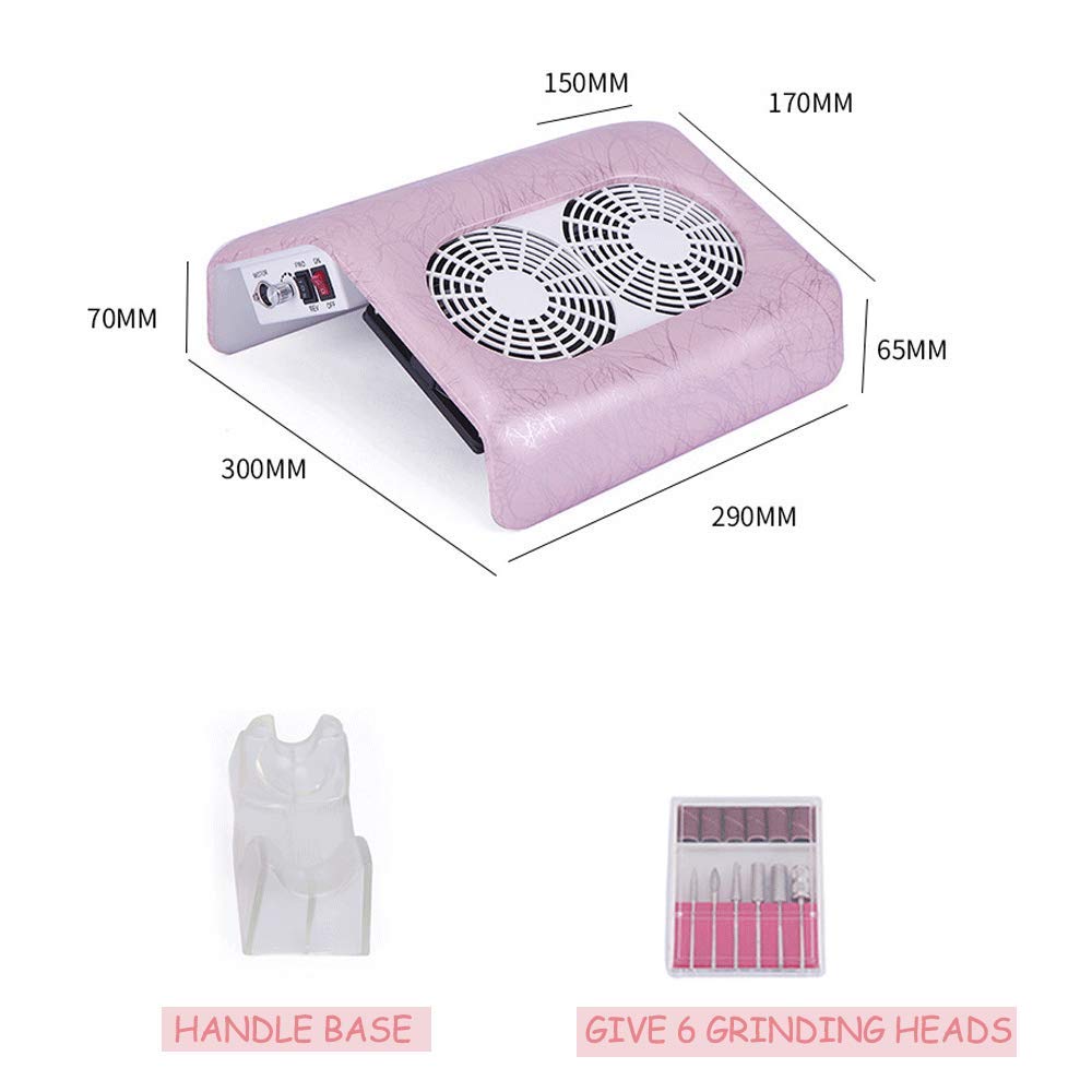 Professional Electric Nail Drill Machine with Vacuum Dust Collector - Acrylic Gel Nail File & Polisher for Fast Manicure & Pedicure (White) | Perfect for Salon, Home Use & Professional Nail Technicians