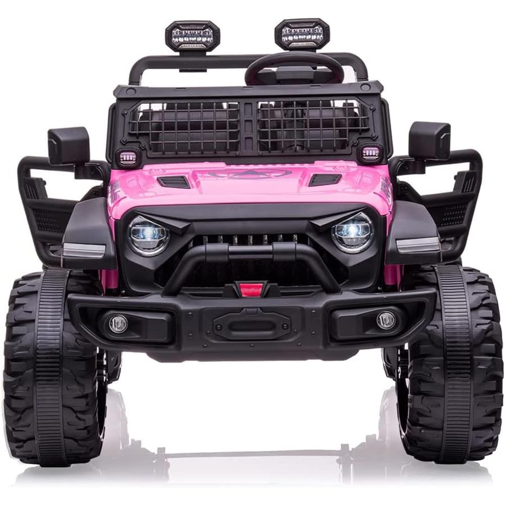GARVEE 24V 2-Seater Electric Ride-On Truck Toy for Kids Ages 3-8 - Pink Battery Powered Car with Remote Control & Extra Wide 20