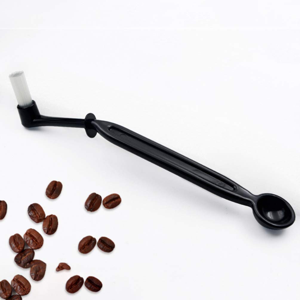 Dual-Use Coffee Machine Brush & Grinder Cleaning Brush - 2PC Detachable Black Coffee Brewer Brushes for Home, Kitchen & Coffee Shop | Perfect for Espresso Machines & French Press Cleaning