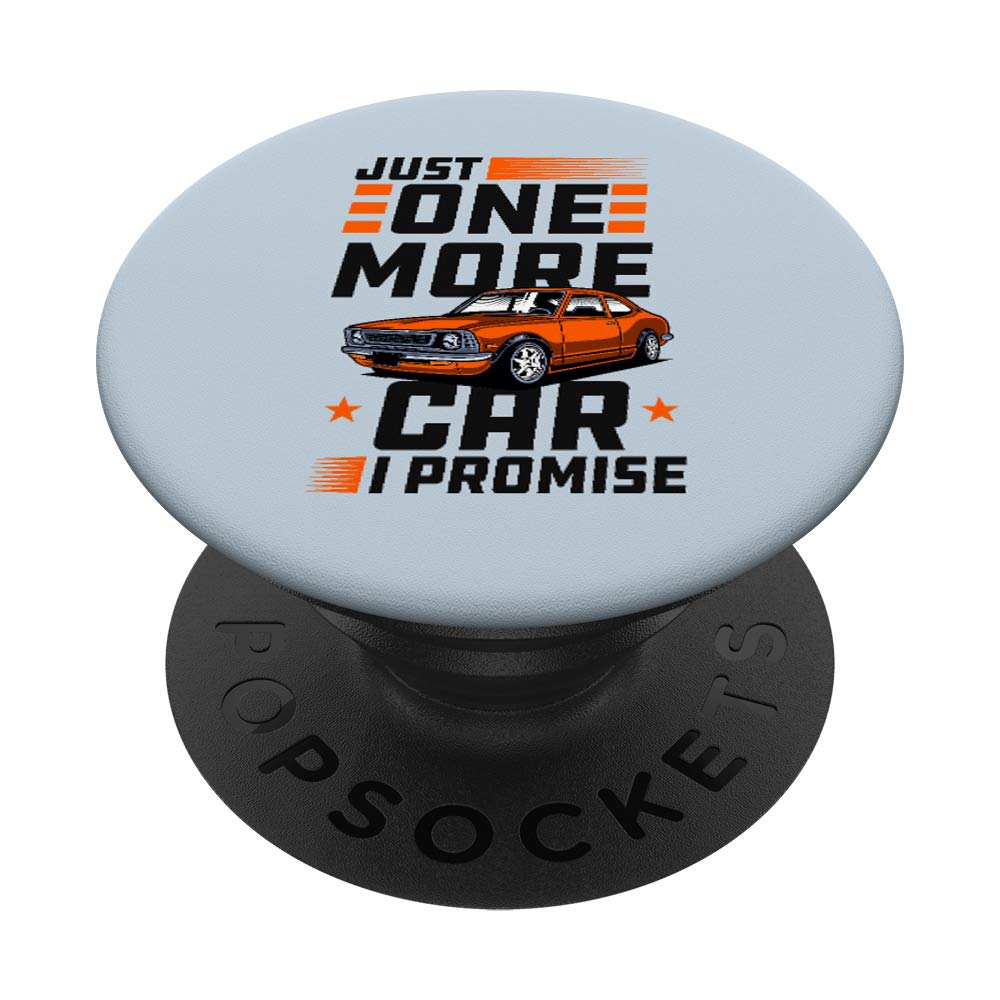 Vintage Classic Car Enthusiast PopSockets Swappable PopGrip - Just One More Car I Promise - Perfect for Car Lovers, Phone Accessories & Gifts for Auto Fans