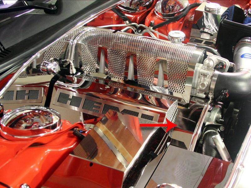 Polished Engine Harness Cover for 2008-2010 Dodge Challenger 6.1L SRT8 - High-Performance Protection - Perfect for Car Shows & Engine Bay Upgrades
