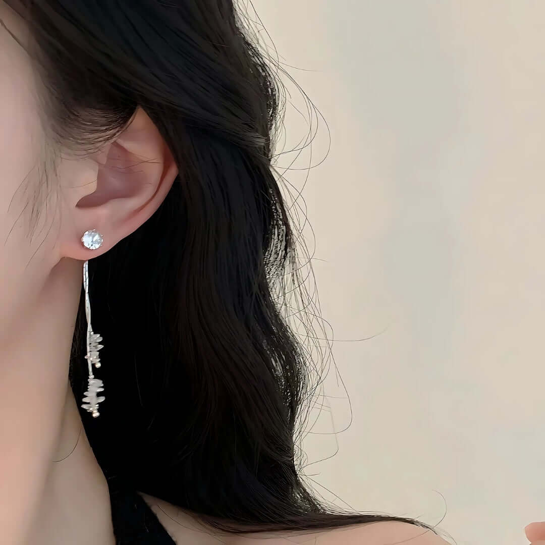 Elegant Clear Quartz Dangle Chandelier Earrings for Women | A2748 | Perfect for Weddings, Parties & Special Occasions