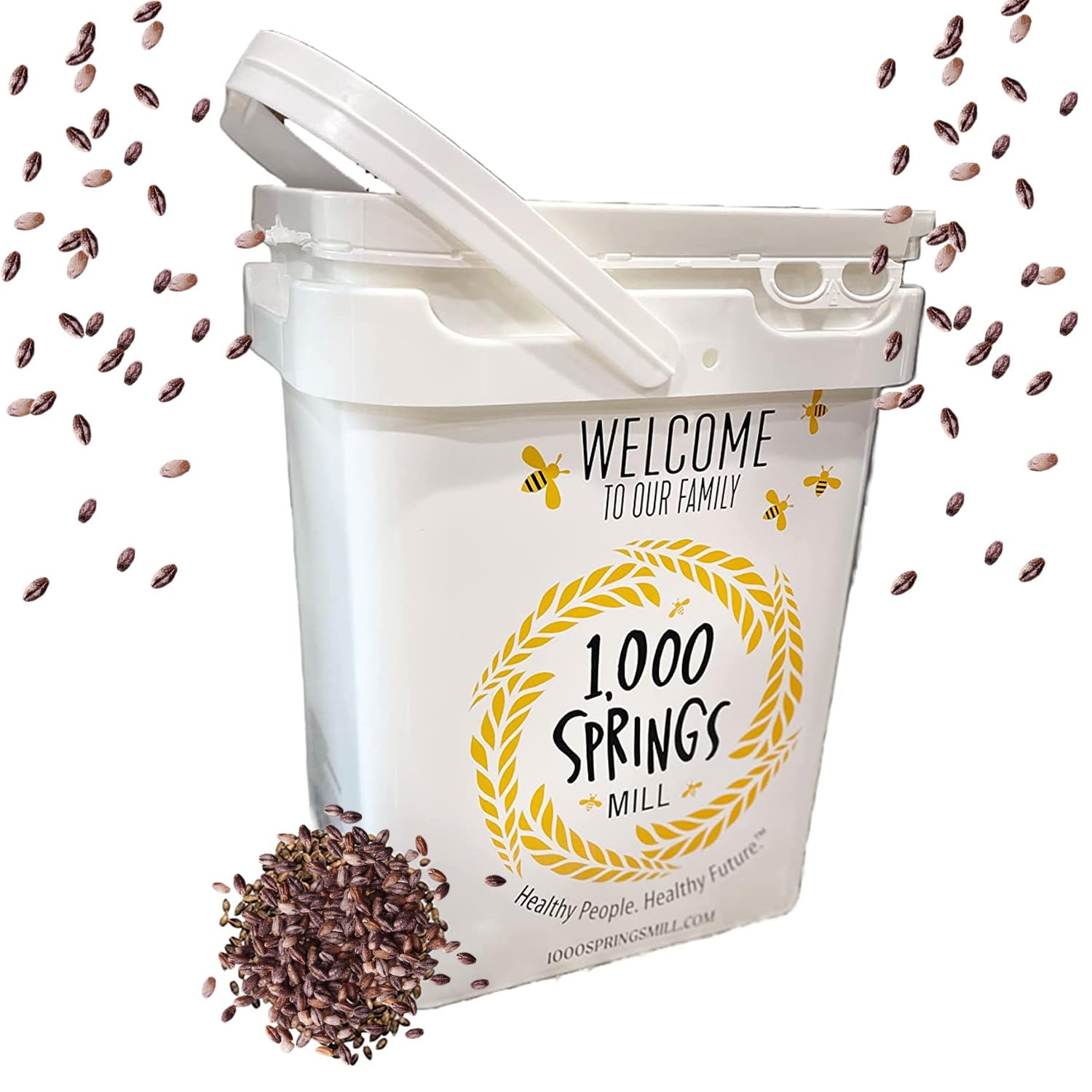 1000 Springs Mill Organic Purple Barley - 25lb Bulk Bucket | Premium Whole Grain for Healthy Cereals, Salads, Bread Baking & Sprouting | Non-GMO, Nutrient-Rich Superfood | Perfect for Home Cooking, Vegan Recipes & Organic Meal Prep