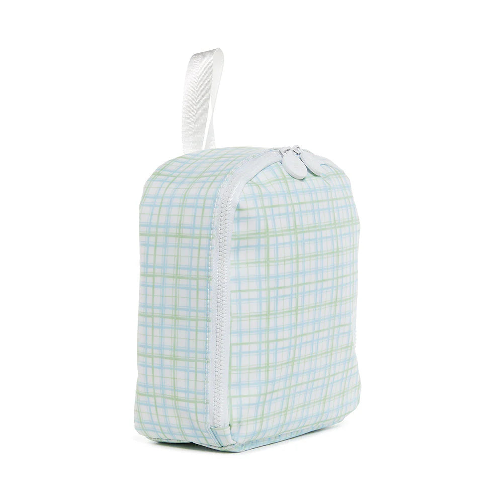 TRVL Design Classic Plaid Green Insulated Lunch Bag - Leakproof & Eco-Friendly Reusable Lunch Box for Work, School & Picnics - Perfect for Adults & Kids
