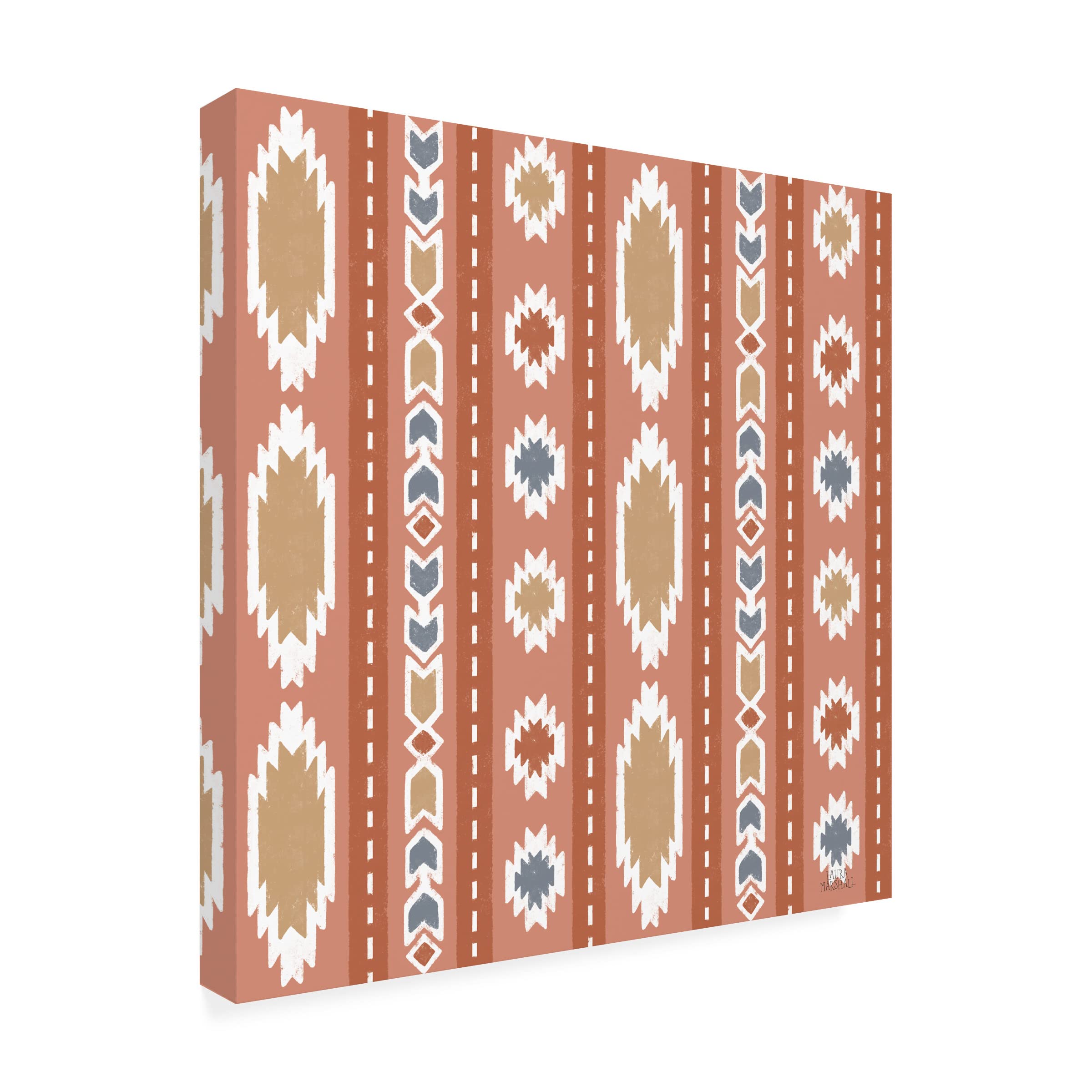 Laura Marshall 'Gone Glamping Pattern II' Canvas Wall Art - Nature Inspired Camping Decor for Living Room, Bedroom & Cabin