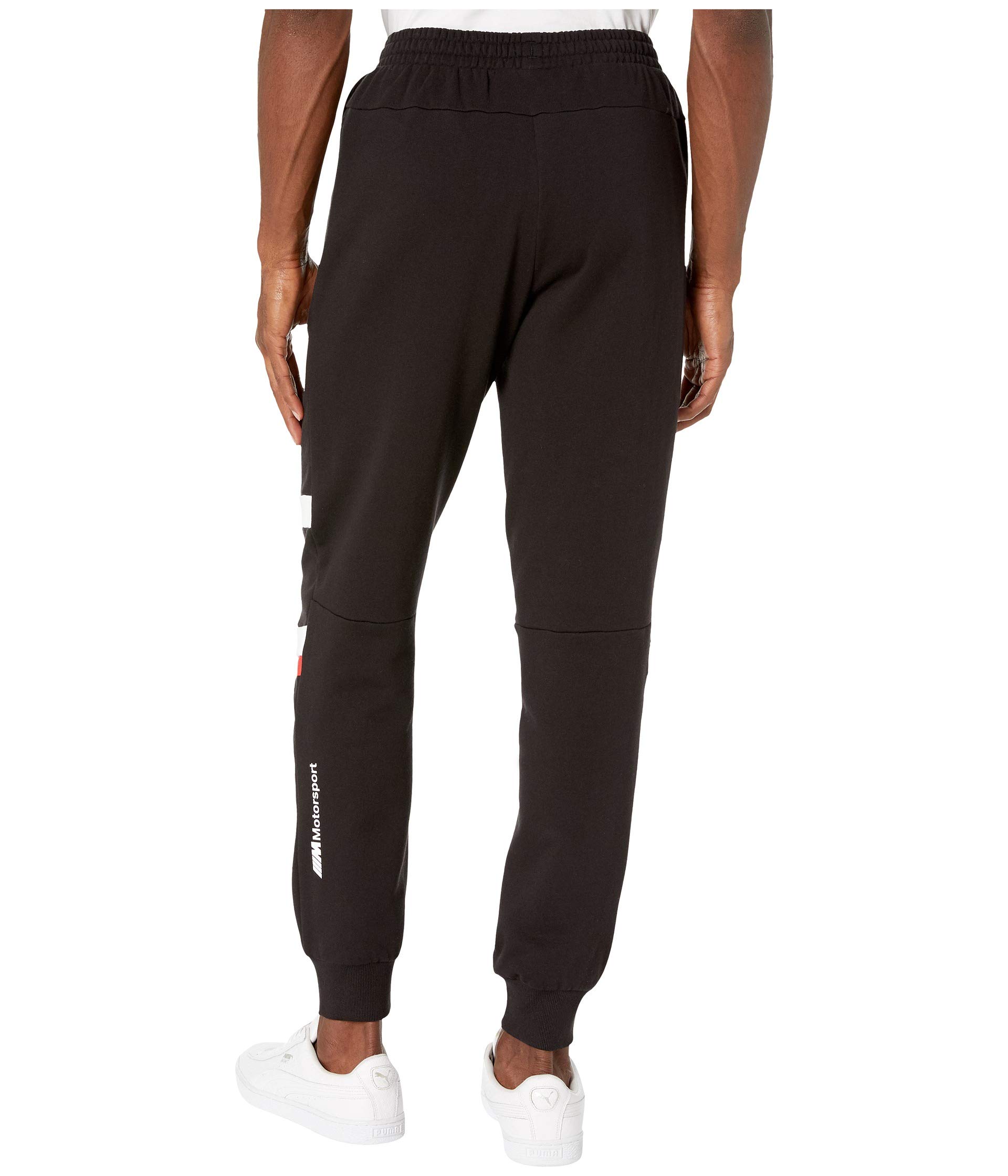 PUMA Men's BMW MSP Sweatpants - Comfortable Athletic Jogger Pants for Running, Gym & Casual Wear - Black/White