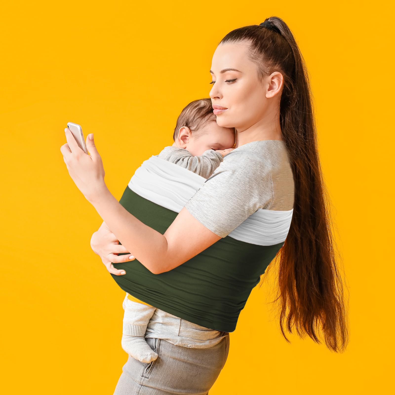Baby Wrap Carrier - Lightweight & Ultra Soft Unisex Sling for Newborns & Toddlers | Hands-Free Babywearing for Parents | Perfect for Shopping, Hiking & Daily Errands