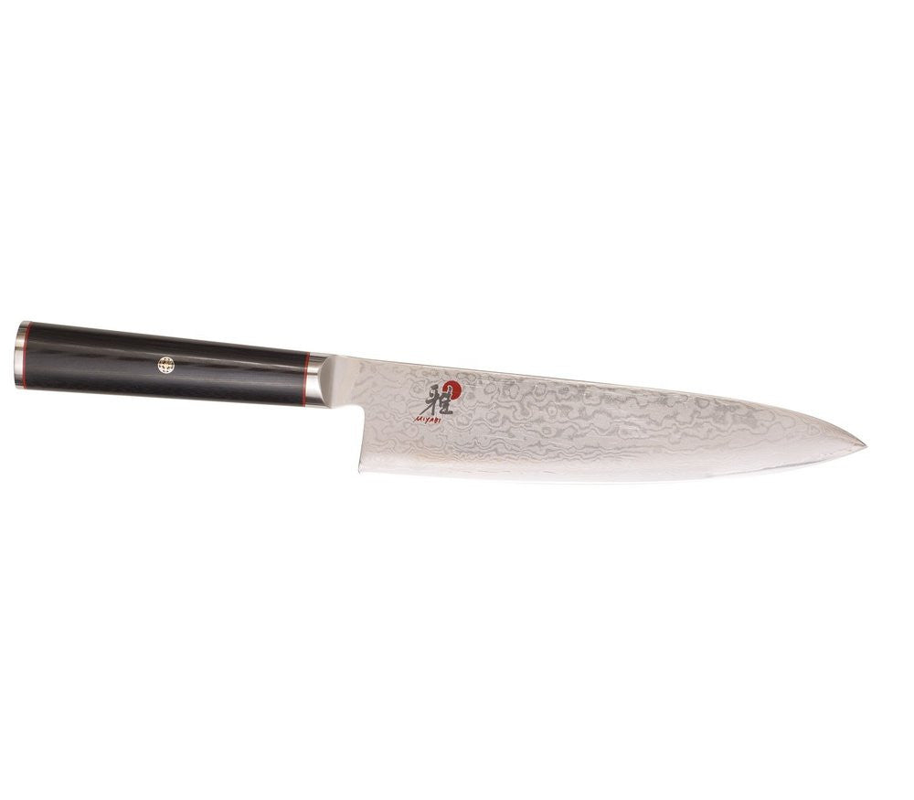 Miyabi Kaizen 8 Inch Chef Knife - Japanese Damascus Steel Kitchen Knife with Razor Sharp Edge - Perfect for Slicing, Dicing & Chopping Vegetables, Meat & Fish - Free Shipping Included