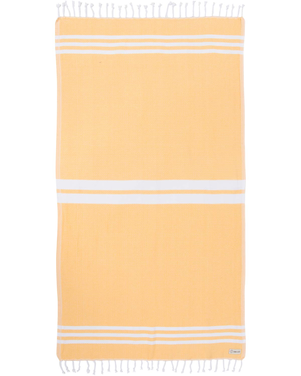 Premium Sand Cloud Large Turkish Beach Towel - Ultra Soft 100% Peshtemal Cotton - Quick Dry & Lightweight for Beach, Pool, Yoga, Travel - Shark Tank Featured - USA (Sunshine Yellow) - Perfect for Picnics, Lounging & Summer Getaways