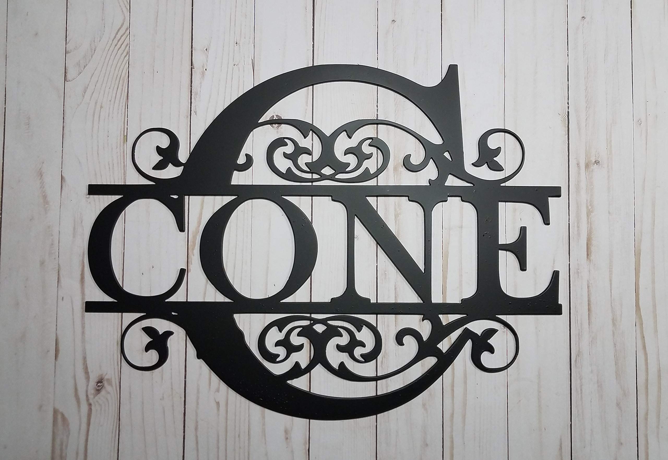 Custom Metal Signs - Personalized Metal Name & Family Wall Art | Split Letter Monogram Decor | Wedding Gift & Outdoor Metal Sign for Home, Garden & Office Decor