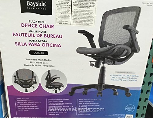 Bayside Furniture Black Seat Chair - Modern Comfort for Home, Office & Dining Room