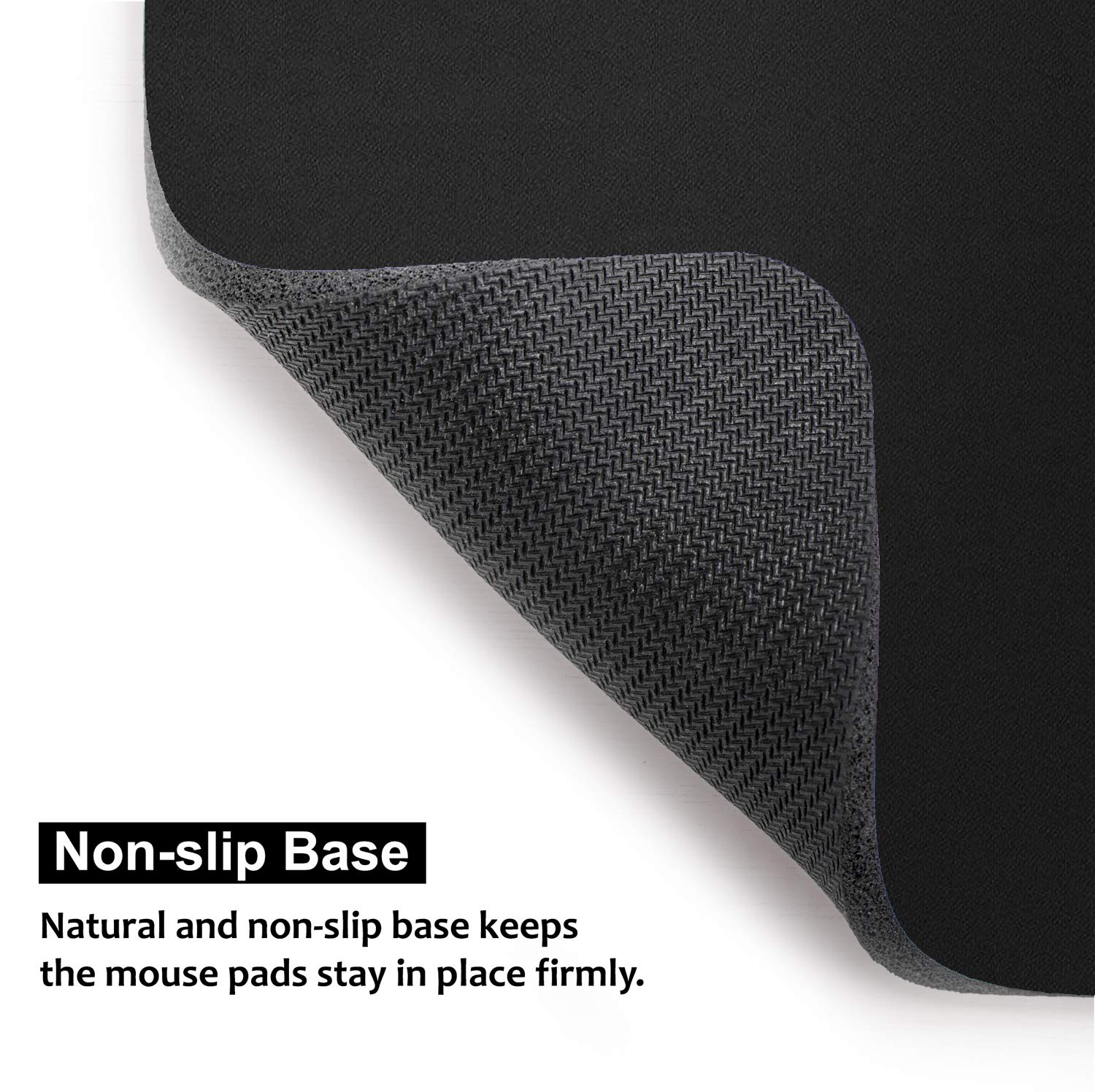Audimi Small Mouse Pad 6x8 Inches - Thick Non-Slip Mini Mouse Mat for Laptop, Wireless Mouse, Home Office & Travel - Portable, Washable Gaming Mousepad (Black) - Perfect for Work, Gaming & Travel Accessories