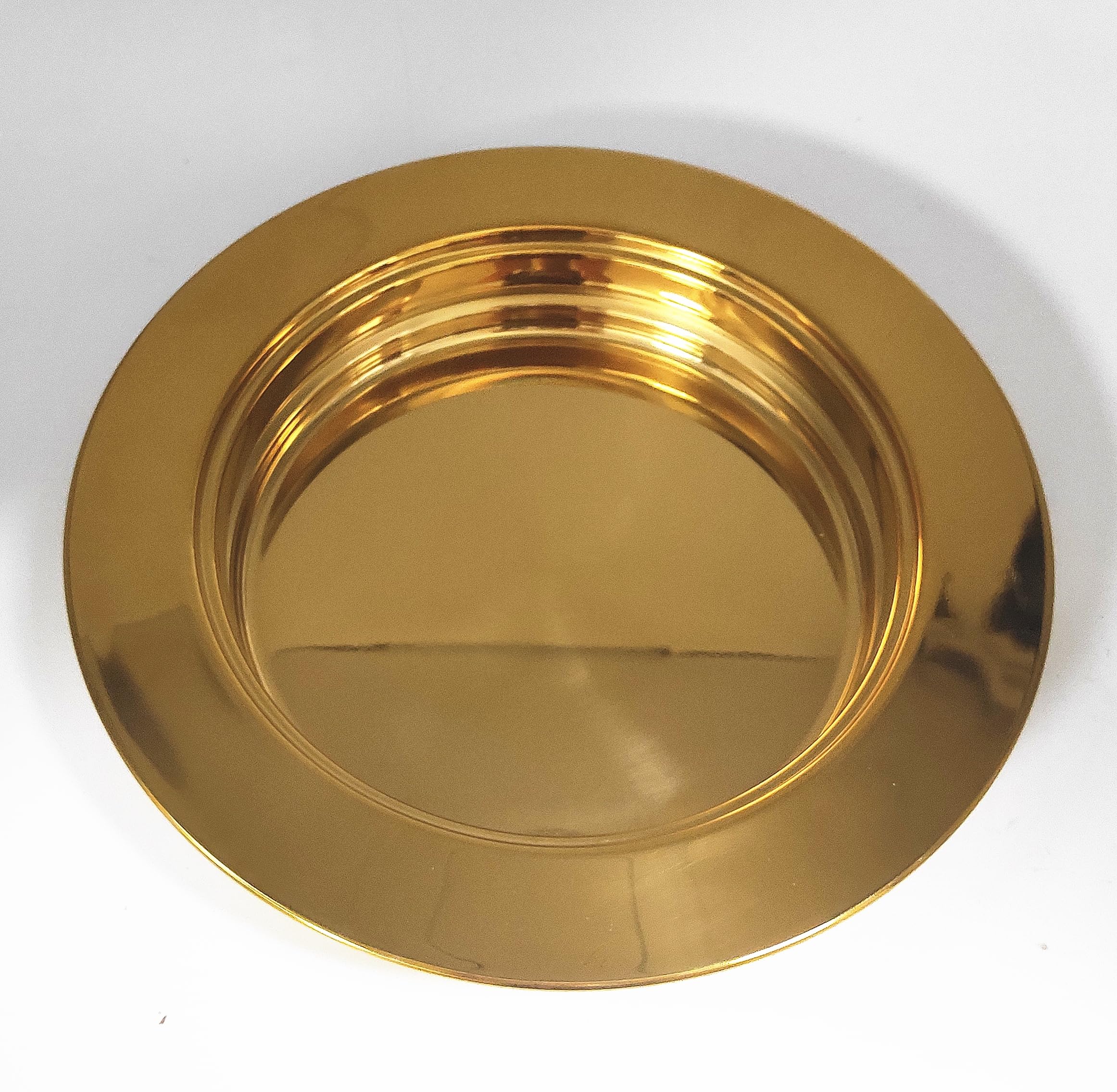 Stainless Steel Communion Bread Plates with Lid - Polished Gold Communion Tray with Cover - Church Supplies for Holy Communion - Perfect for Church Services, Weddings & Religious Ceremonies