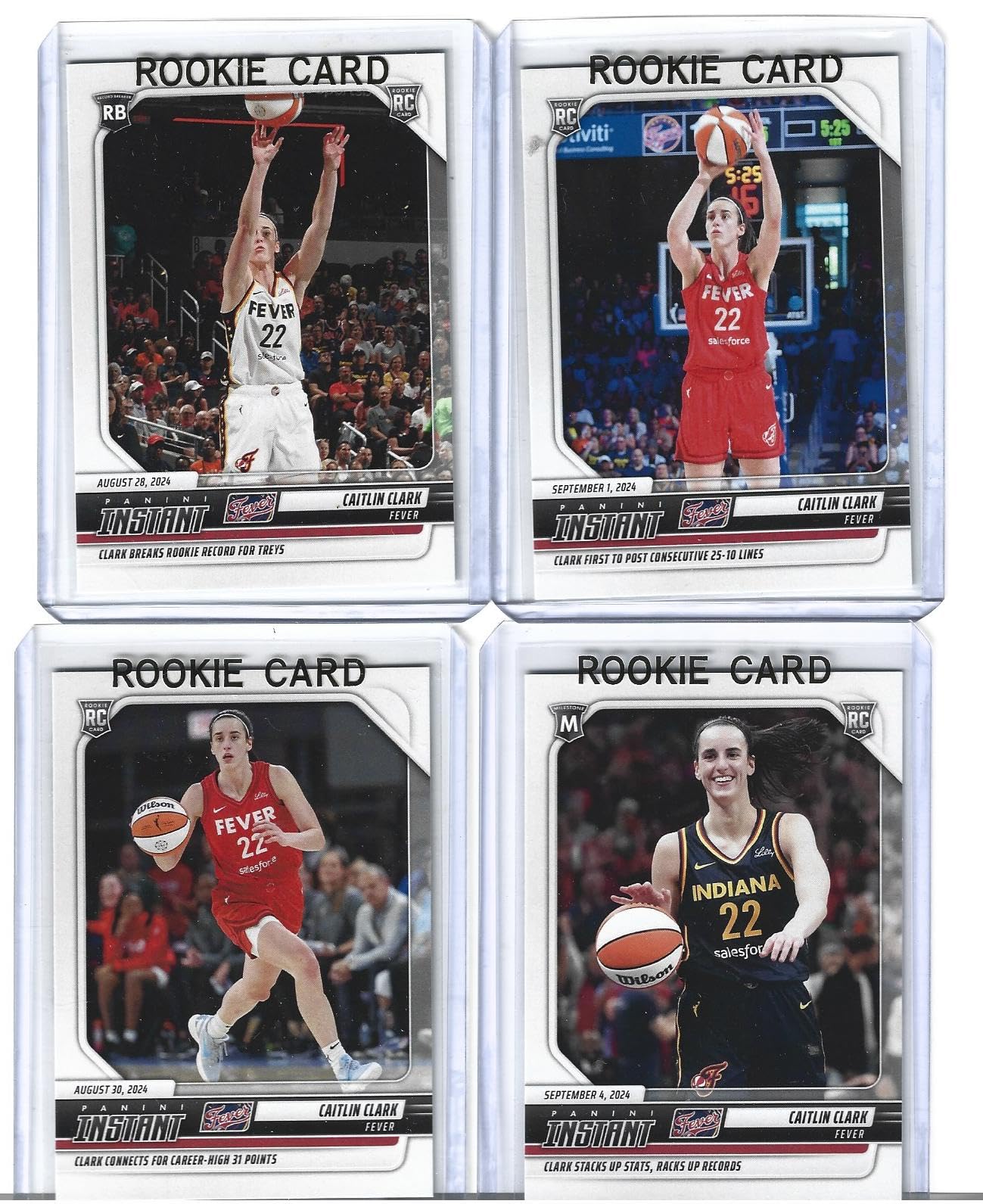 Panini Instant Caitlin Clark Rookie Card Lot - Limited Print Run, Rookie of the Year, Top Loaders Included | Perfect for Sports Collectors, Memorabilia Enthusiasts & Basketball Fans