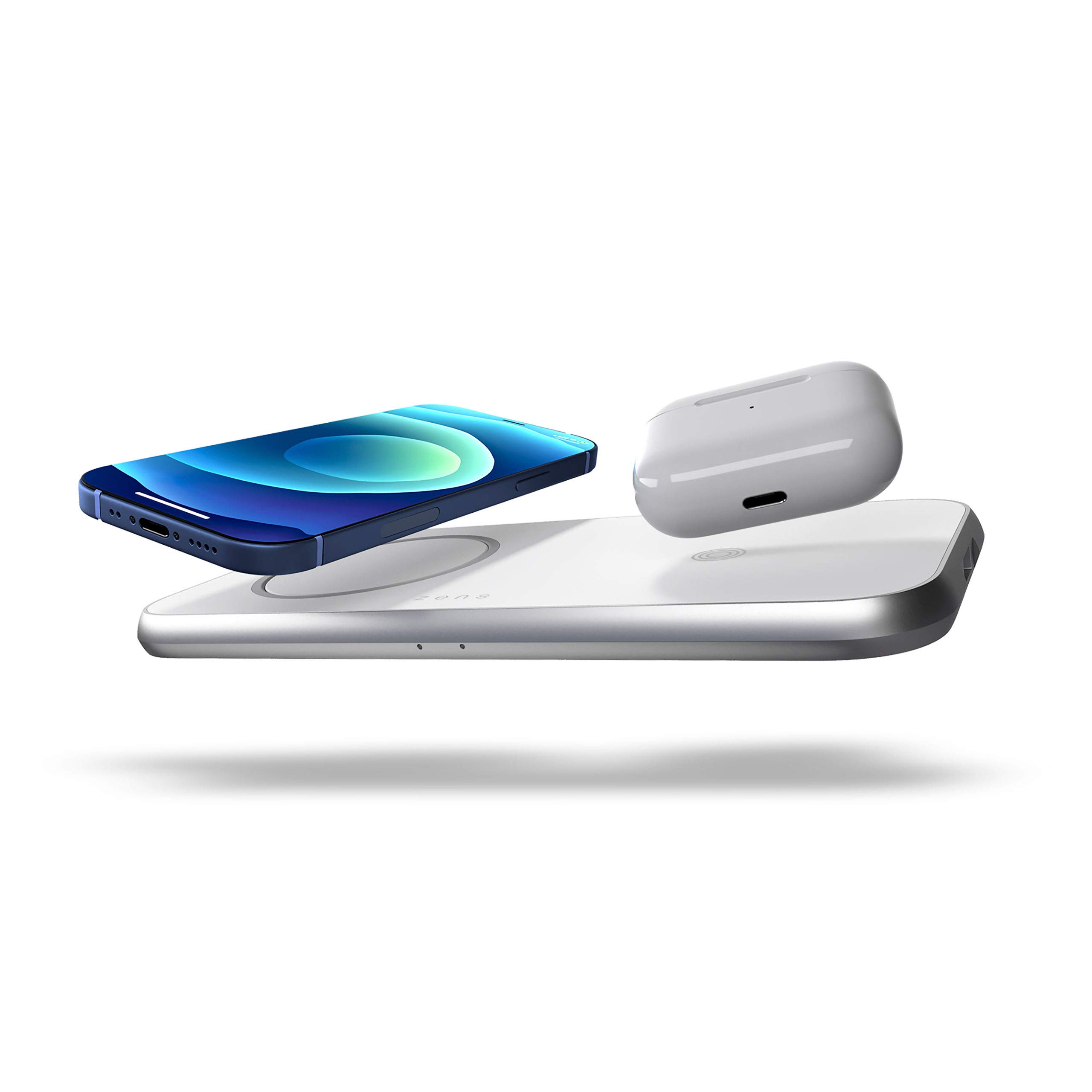 Premium ZENS Aluminum 3-in-1 Wireless Charger with 45W USB-C PD - Fast Charging for iPhone, AirPods & Apple Watch | Perfect for Home, Office & Travel