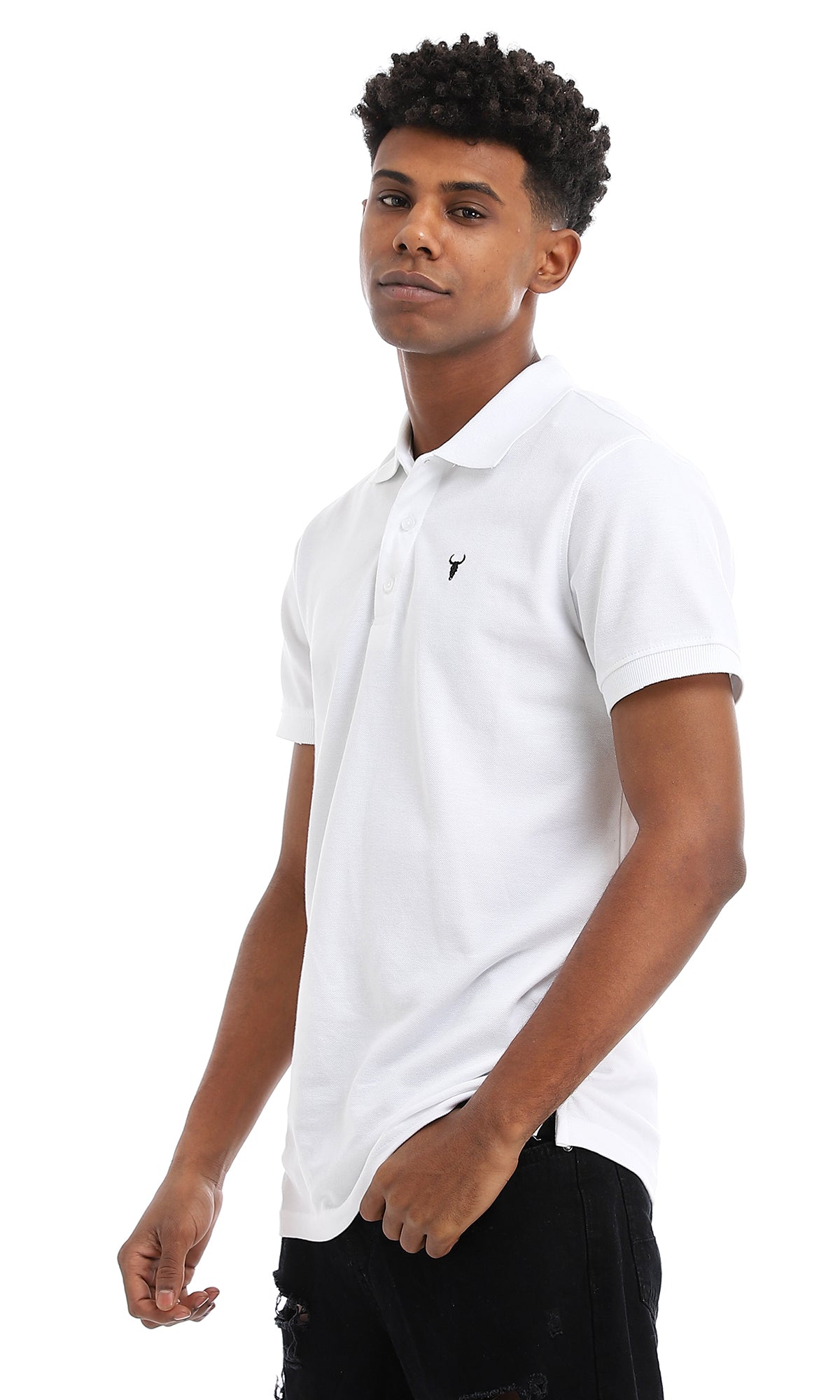 Men's Classic White Basic Polo Shirt with Button-Down Collar - Casual & Business Wear for Office, Golf & Summer Outfits
