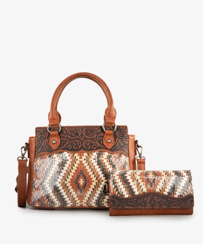 Montana West Sequined Aztec Tote Bag Set for Women - Stylish Handbag with Shoulder Strap, Perfect for Work, Travel & Everyday Use