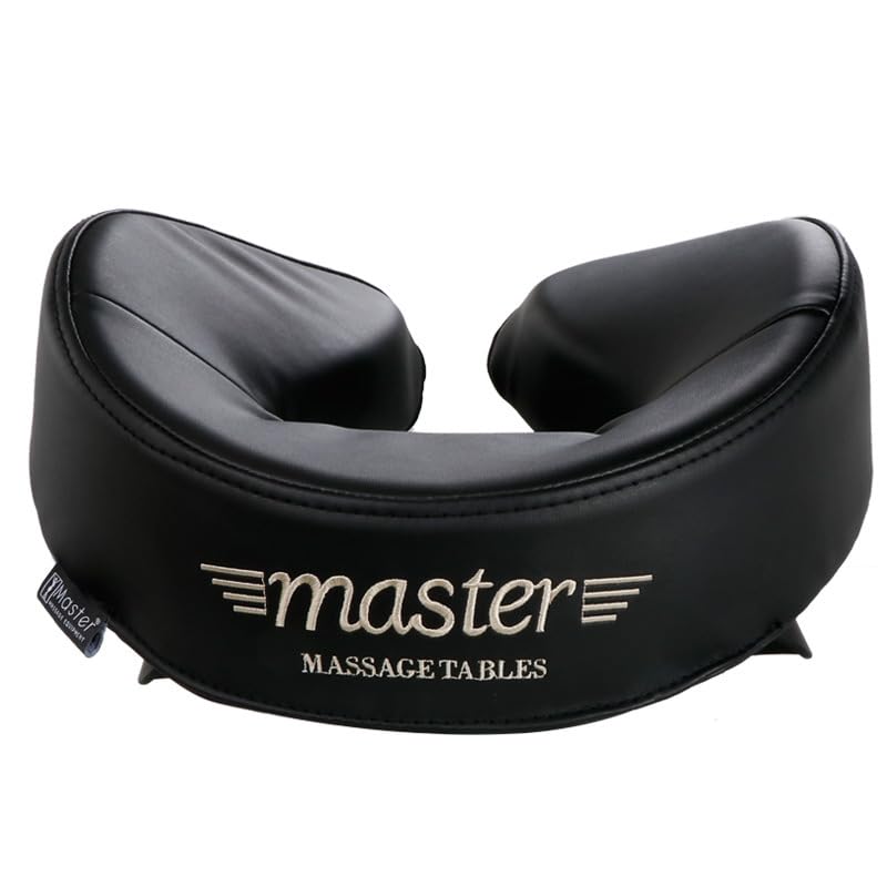 Premium Massage Table Face Cradle Pillow - Ultra Plush Memory Foam Headrest for Massage Therapy & Spa Treatments - Portable & Patented Design (Black) - Perfect for Professional Massage Sessions, Home Spa Relaxation, and Chiropractic Clinics