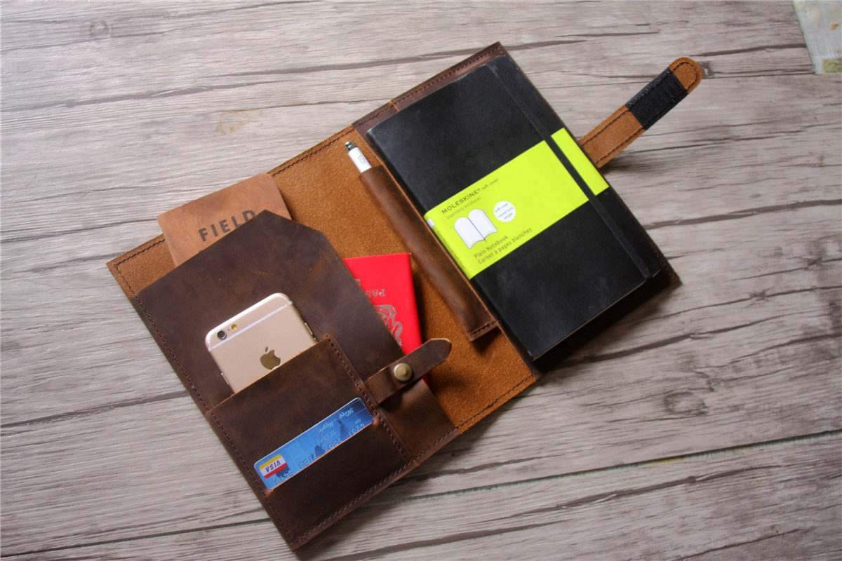 Personalized Engraved Leather Journal Cover - Handmade Notebook Holder for Writing, Sketching & Travel - Perfect Gift for Writers & Artists