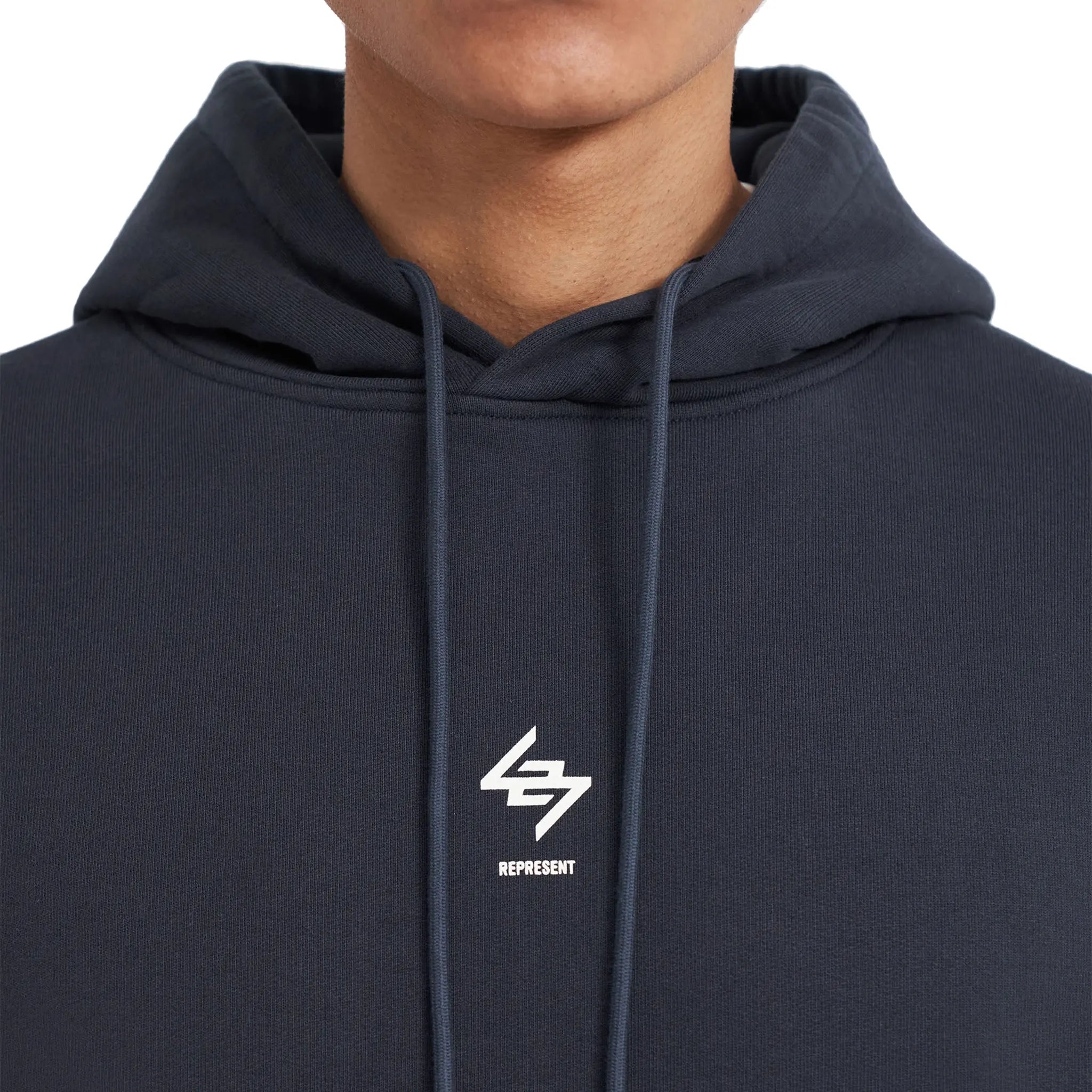 Represent 247 Oversized Navy Blue Hoodie for Men & Women - Comfortable Streetwear Pullover for Casual Wear, Gym, and Outdoor Activities