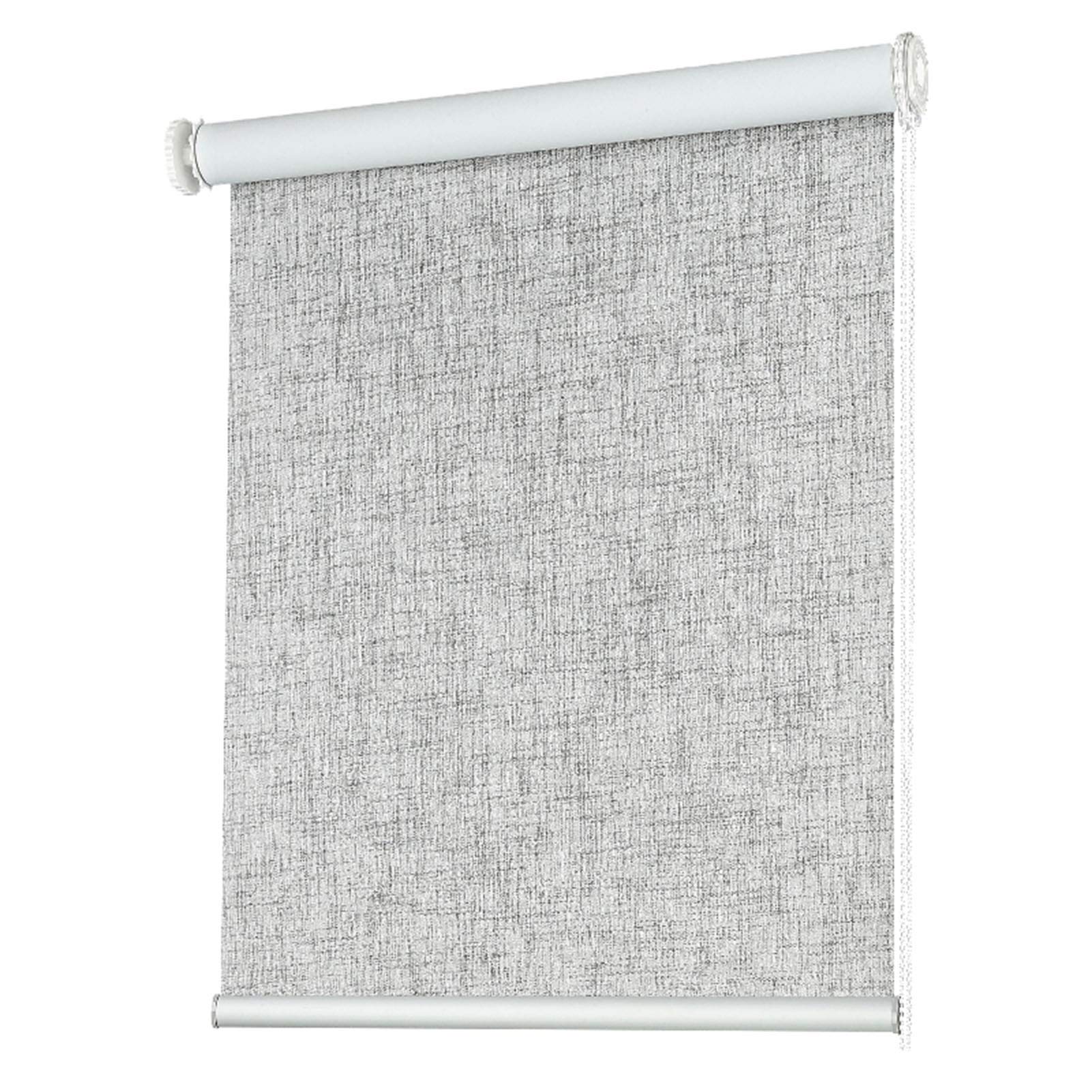 XYUfly20 Semi Blackout Roller Blinds for Kitchen, Office & Bathroom - Punch-Free Installation, Thick Linen Material (Gray, 0.5x1M) - Perfect for Privacy, Light Control & Modern Home Decor