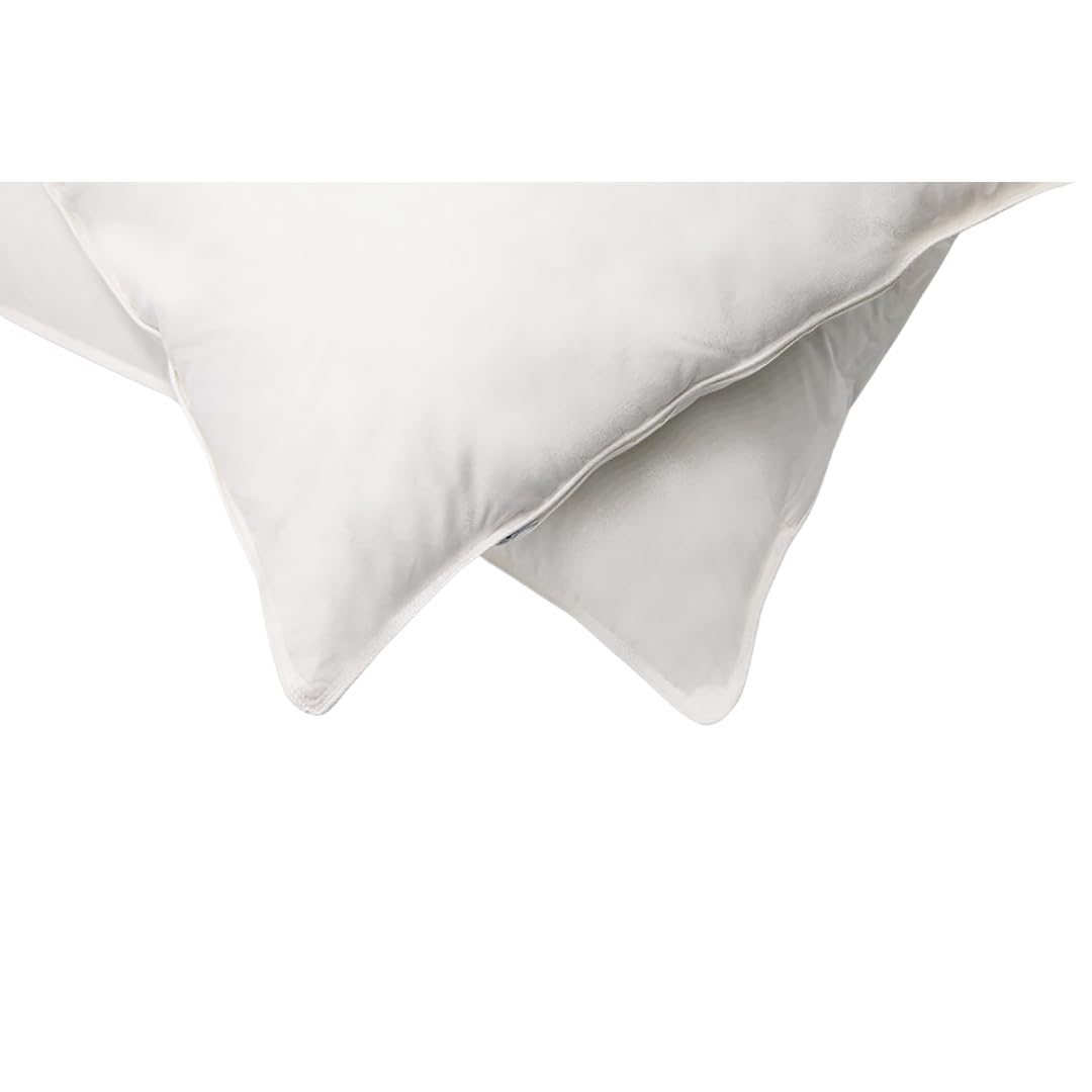 Organic Cotton Down Alternative Pillow (Standard Size, 2-Pack) - Adjustable Loft, Hypoallergenic, Zippered Cover for Back & Side Sleepers - Perfect for Bedroom, Guest Room & Travel Use