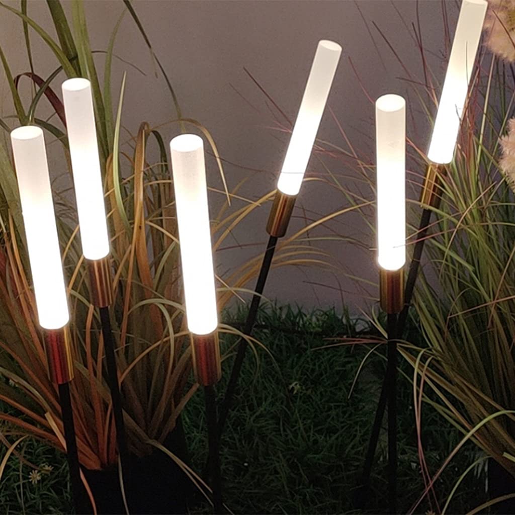 Solar LED Luminous Reed Lights - 65cm Outdoor Garden Lighting for Villa, Lawn, Pathway, Landscape, Poor Road - 6 Sticks Pack (Ideal for Driveway, Backyard, Park & Poolside Decor)