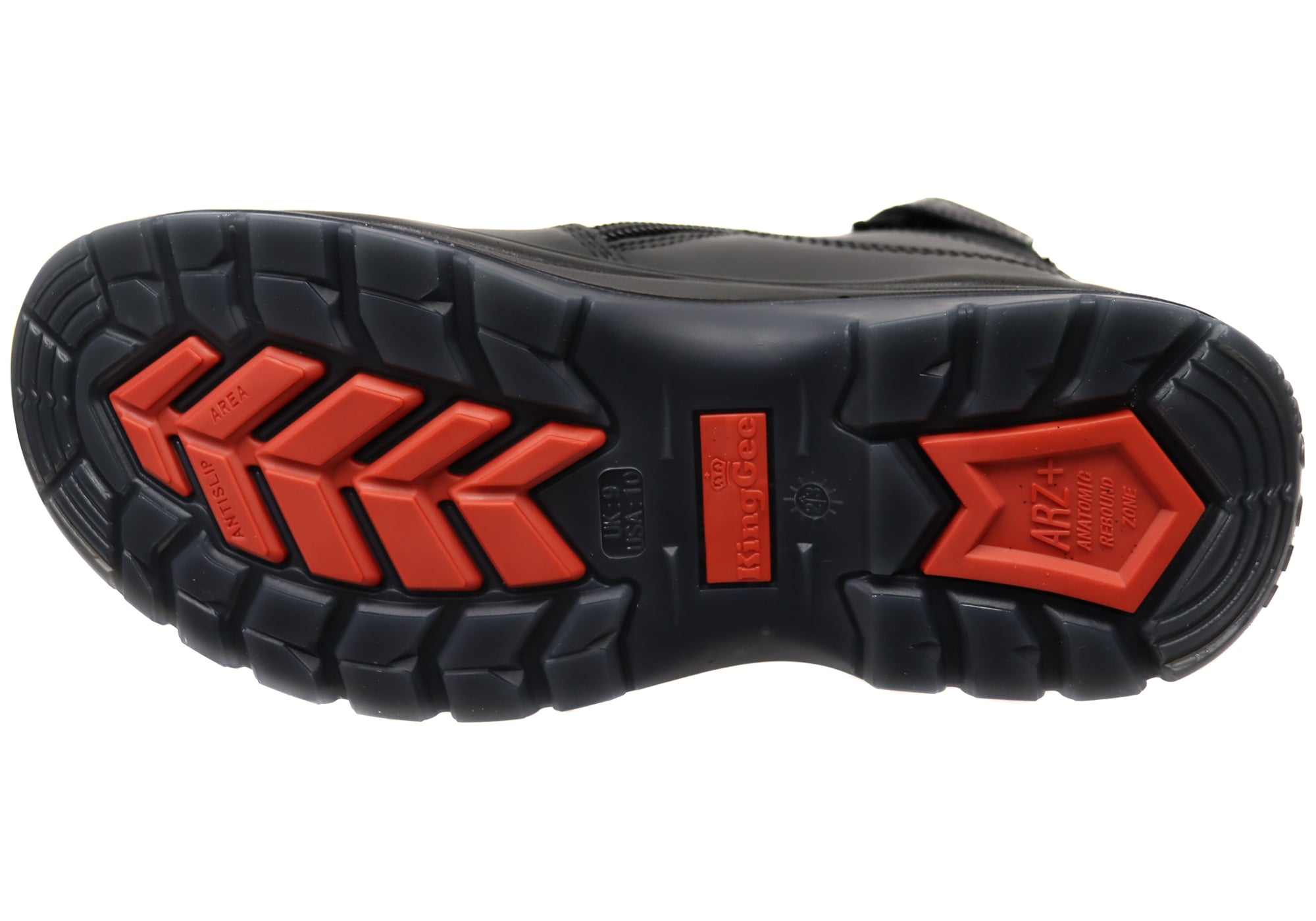 KingGee Black Men's Composite Toe Safety Work Boots with Zip & Lace - Heavy Duty Construction, Electrical Hazard Protection - Perfect for Construction, Warehouse & Industrial Work