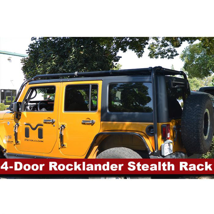 4 Door Rocklander Stealth Rack System for Jeep JK Wrangler - Heavy Duty Roof Rack for Off-Road Adventures & Outdoor Gear Storage