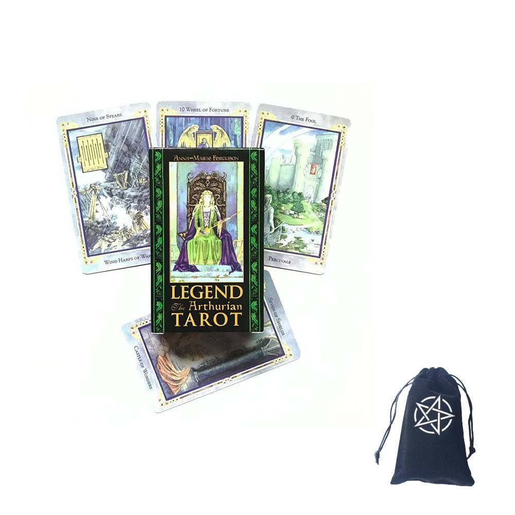 Legend The Arthurian Tarot Card Game - 78 Cards with Drawstring Bag for Divination, Fortune Telling & Party Games | Perfect for Beginners, Collectors & Game Nights