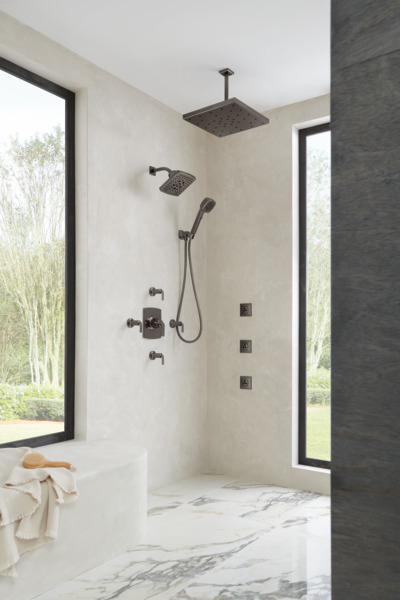 Brizo 88867 BNX Brilliance Black Onyx 4-Setting 1.75 GPM Wall Mount Hand Shower - Perfect for Bathroom, Spa, and RV Use