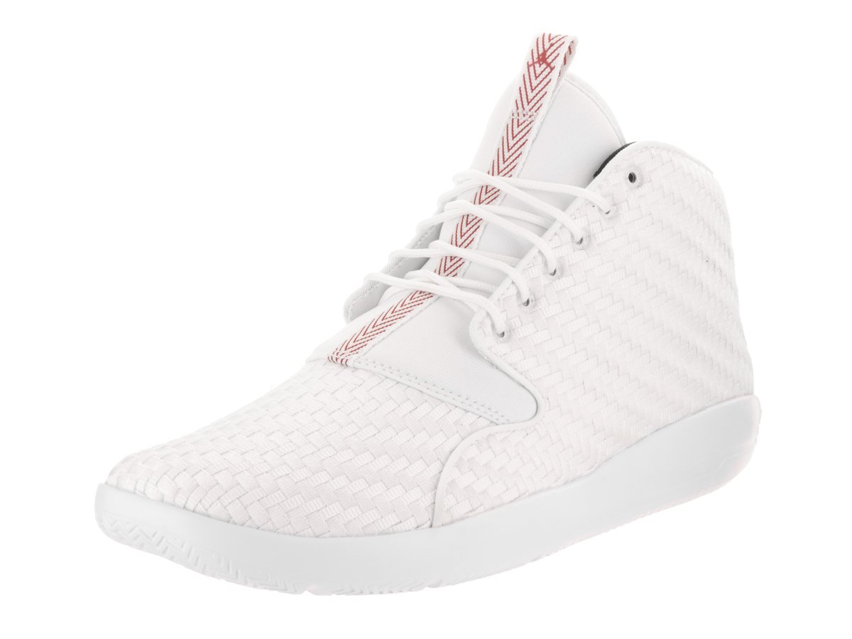 Nike Jordan Men's Eclipse Chukka Basketball Shoes - White/Gym Red/Black - Size 13 US - Perfect for Court Play, Streetwear & Casual Style