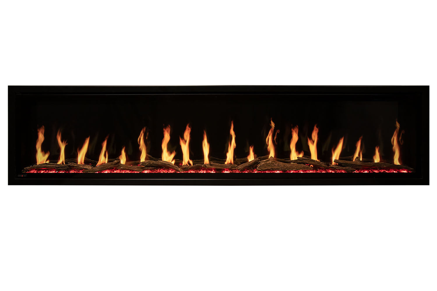 Modern Flames Orion Slim 100 Heliovision Virtual Recessed Wall Mount Electric Fireplace - Realistic LED Flame Heater for Living Room, Bedroom & Office