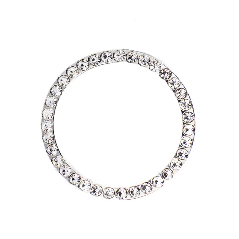 Luxury Rhinestone Car Steering Wheel Cover - Soft Wool Blend, Universal 15 Inch, Non-Slip Grip - Elegant Gray Design for Women & Girls | Perfect for Daily Commute & Road Trips