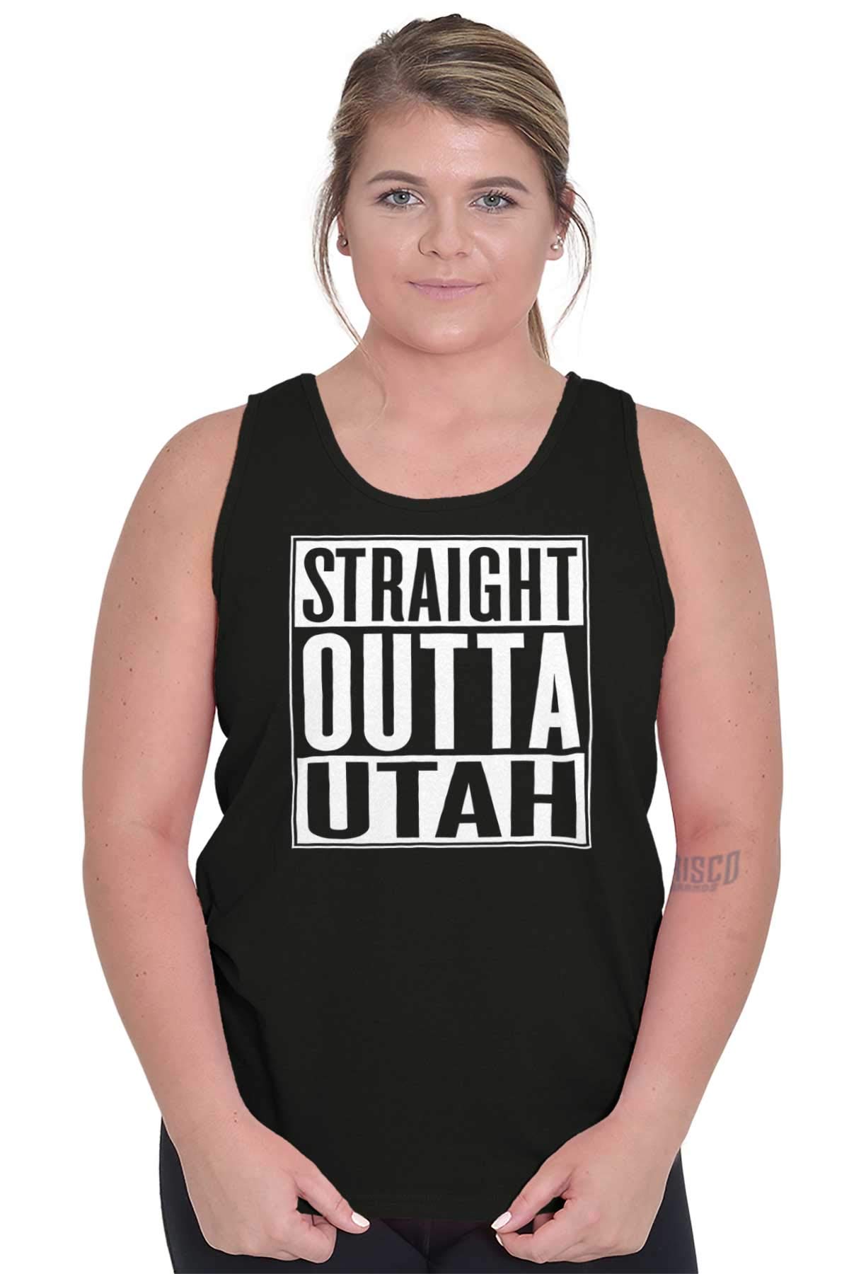 Funny Straight Outta Utah Souvenir Tank Top T-Shirt for Men & Women - Perfect for Travel, Gifts & Casual Wear