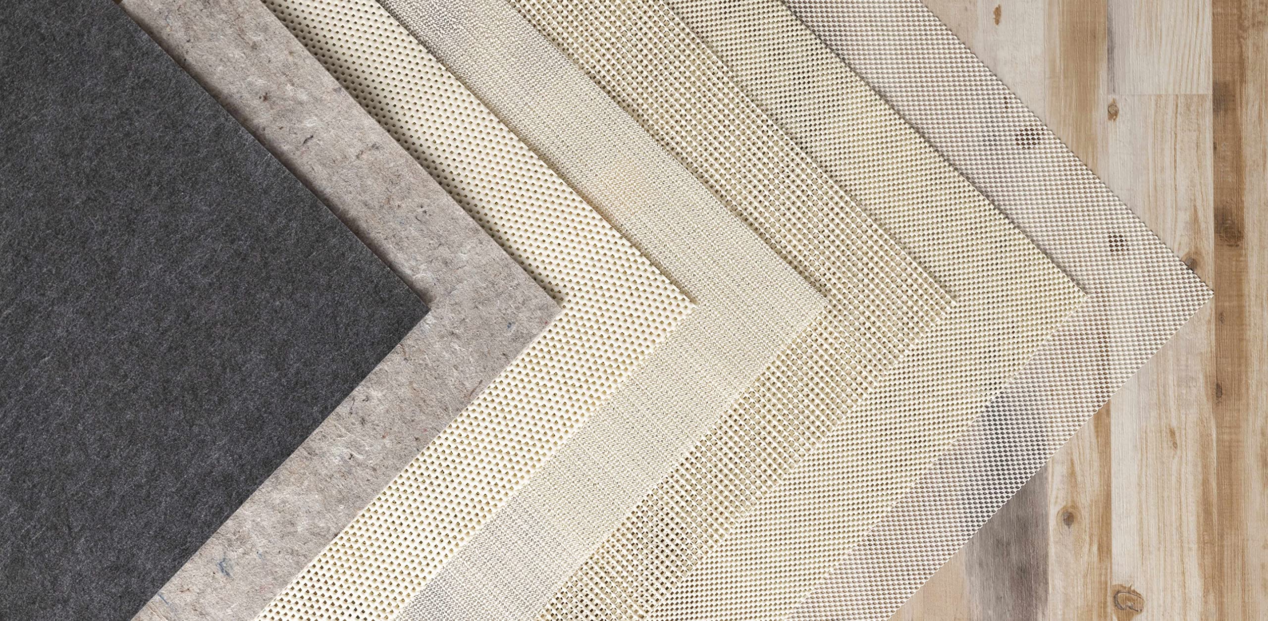 Non-Slip PVC Rug Pad Gripper - 12' x 15' Extra Strong 100% PVC Backing for Hardwood Floors - Skid Resistant Rug Underlay for Area Rugs - Perfect for Living Room, Bedroom & High Traffic Areas