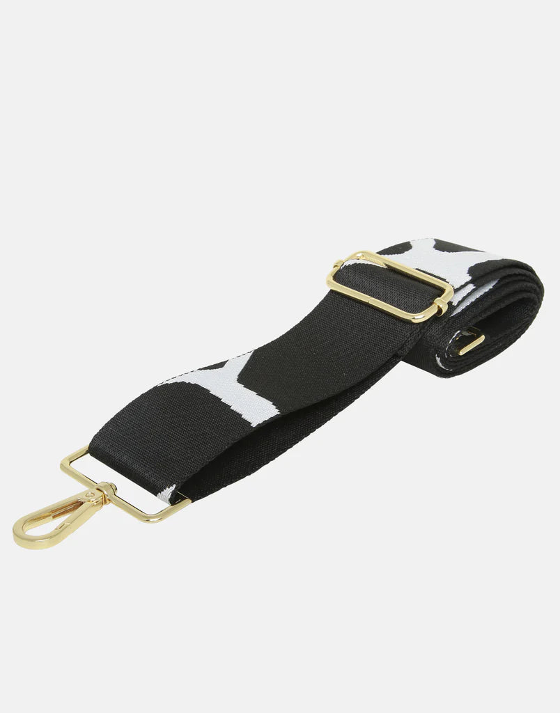 Alice Wheeler Woven Shoulder Strap - Black & White Giraffe Print Crossbody Bag Strap | Adjustable & Durable | Perfect for Handbags, Totes & Travel Accessories