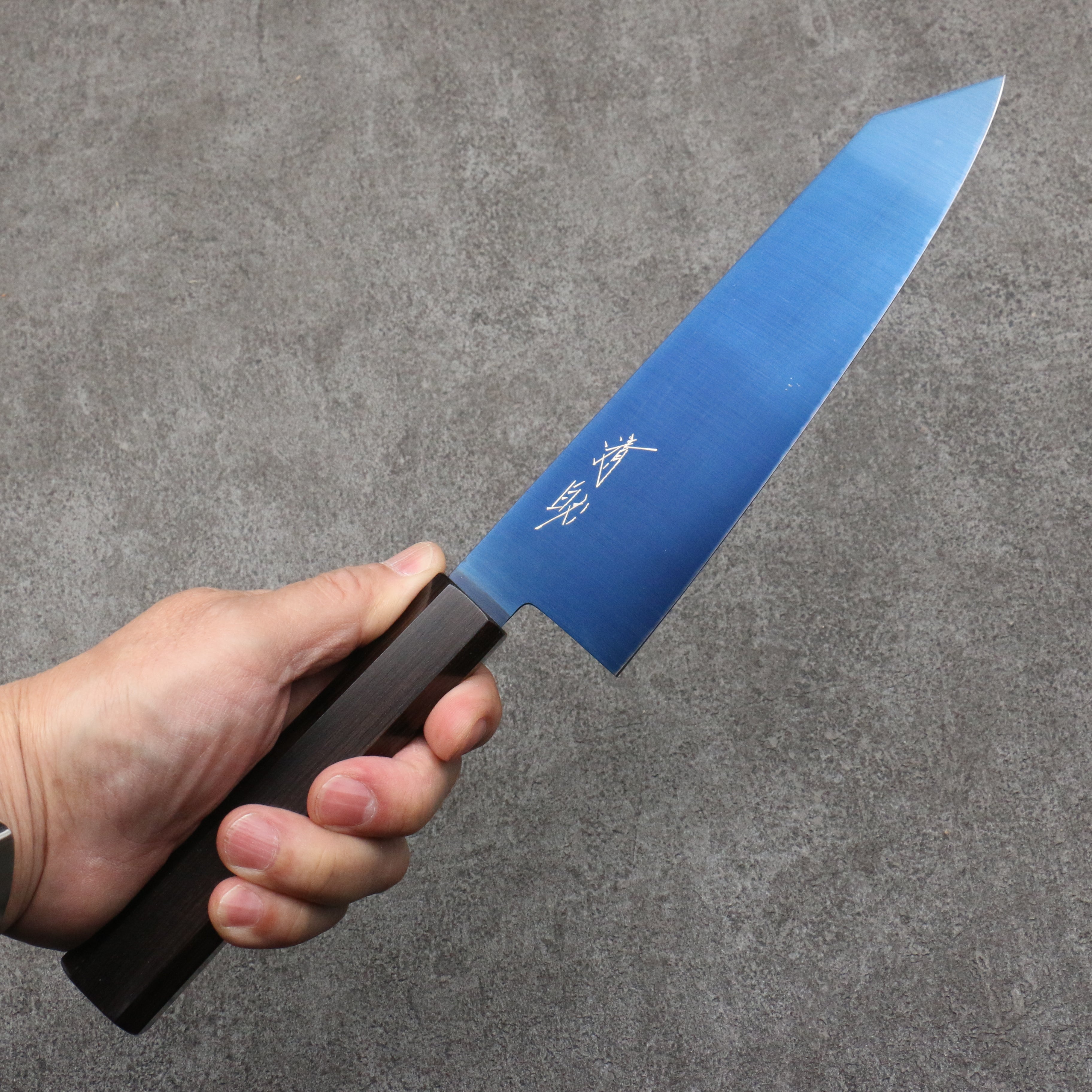 Premium Seisuke SK 85 Kiritsuke Santoku Knife 180mm - Ion Plated Blade with Ebony Wood Handle - Japanese Kitchen Knife for Slicing, Dicing & Precision Cutting