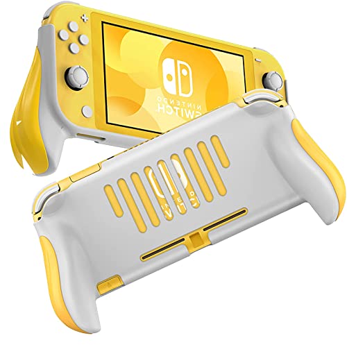 NINKI Ergonomic Protective Case for Nintendo Switch Lite - Shockproof Portable Cover, Anti-Scratch & Durable Shell - Compatible with Nintendo Switch Lite (Yellow) - Perfect for Travel, Gaming On-The-Go & Console Protection