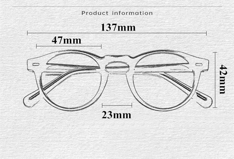 Unisex Black Acetate Round Full Rim Polarized Sunglasses - Stylish UV Protection for Outdoor Activities, Driving, and Beach Vacations
