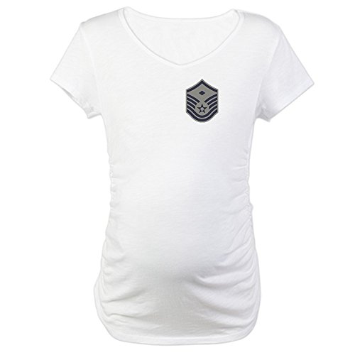 USAF Msgt E-7 (ABU) Maternity T-Shirt - Comfortable Cotton Pregnancy Tee for Military Moms | Perfect for Baby Showers, Military Events & Everyday Wear