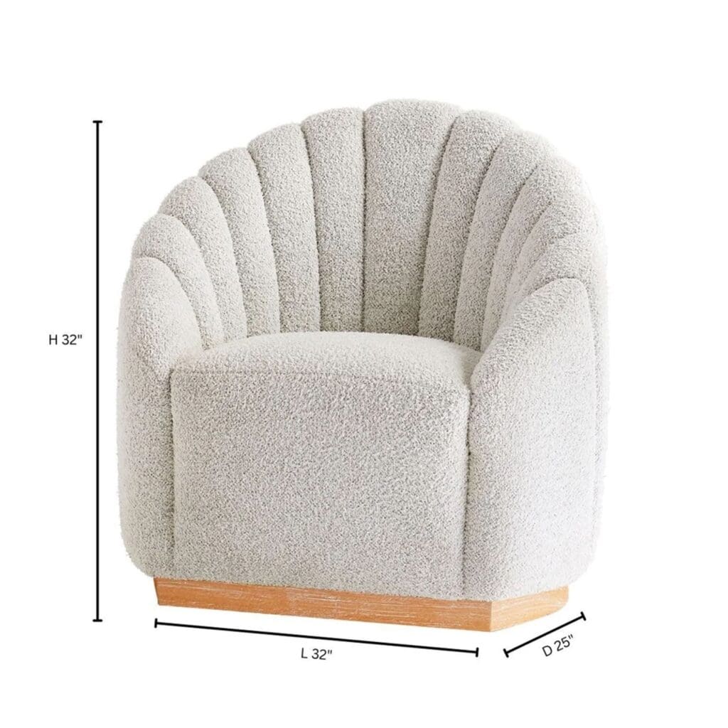 Cyan Design 11398 Daria Chair - White Upholstered Accent Chair for Living Room, Bedroom & Office | Modern Home Decor Furniture