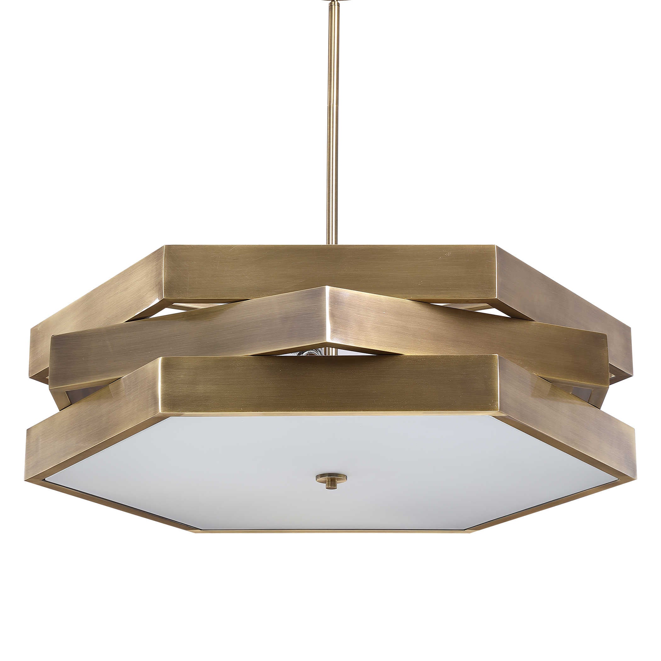 Interlink 6-Light Modern Pendant Lighting Fixture - Perfect for Kitchen Island, Dining Room & Living Room Ceiling