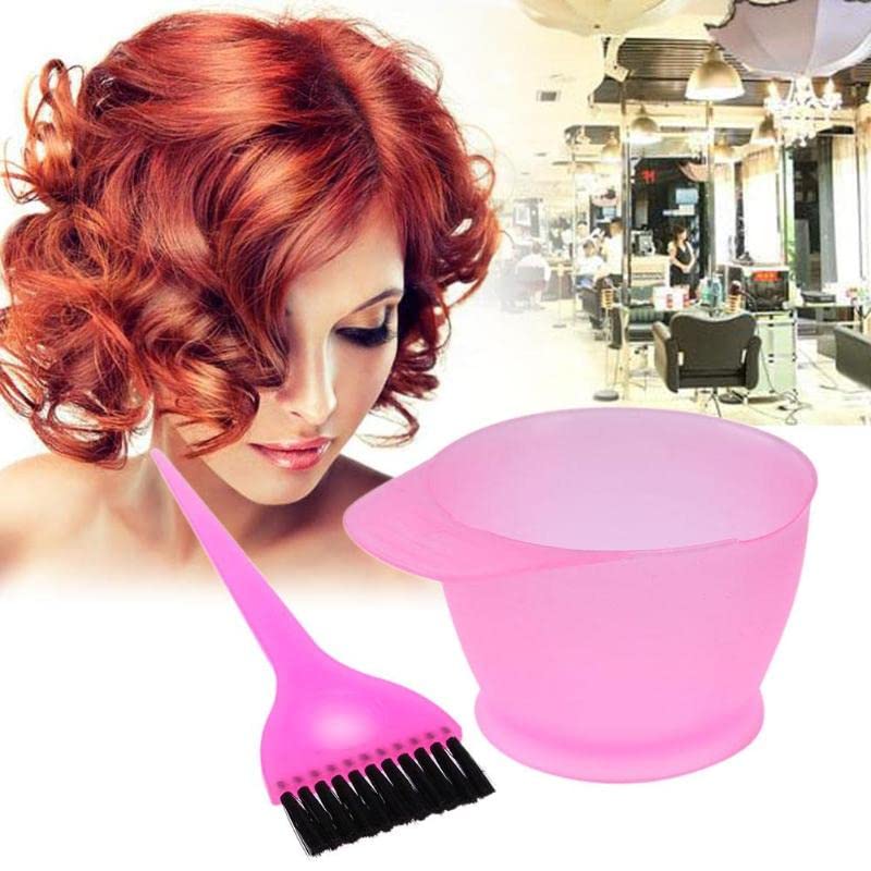 Ayushi Creations Hair Coloring Brush Bowl and Apron Set - Professional Salon Hair Dyeing Kit with ABS Plastic Bowl, Brushes & Apron - Multicolor Pack of 5 (Combo-2) - Perfect for At-Home Hair Coloring & Salon Styling