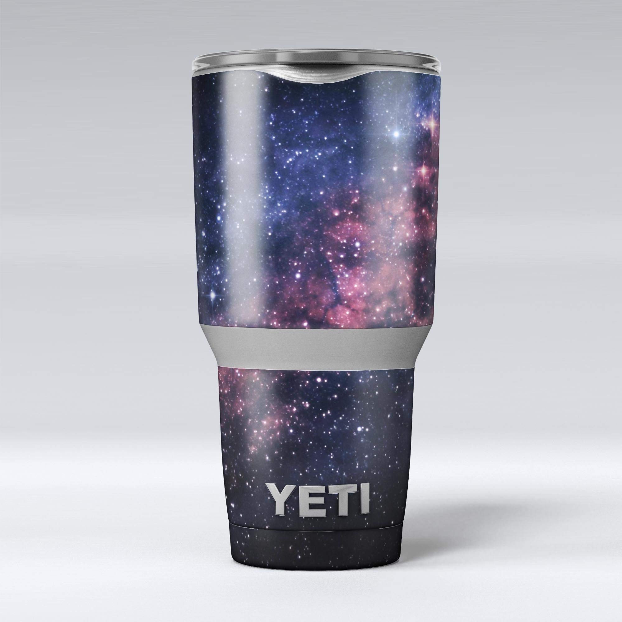 Subtle Pink Glowing Space Skin Decal Vinyl Wrap Kit for Yeti Rambler Cooler Tumbler Cups - Custom Protective Cover for Outdoor Adventures, Camping & Office Use