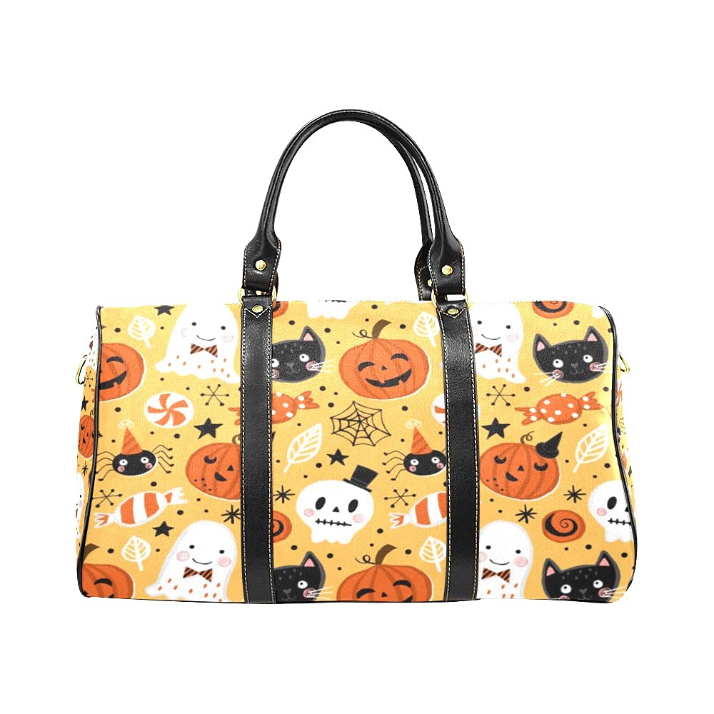 Stylish Unisex Travel Duffel Bag with Halloween Holiday Seamless Pattern - Lightweight Carry-On Shoulder Bag for Sports, Gym & Weekend Getaways